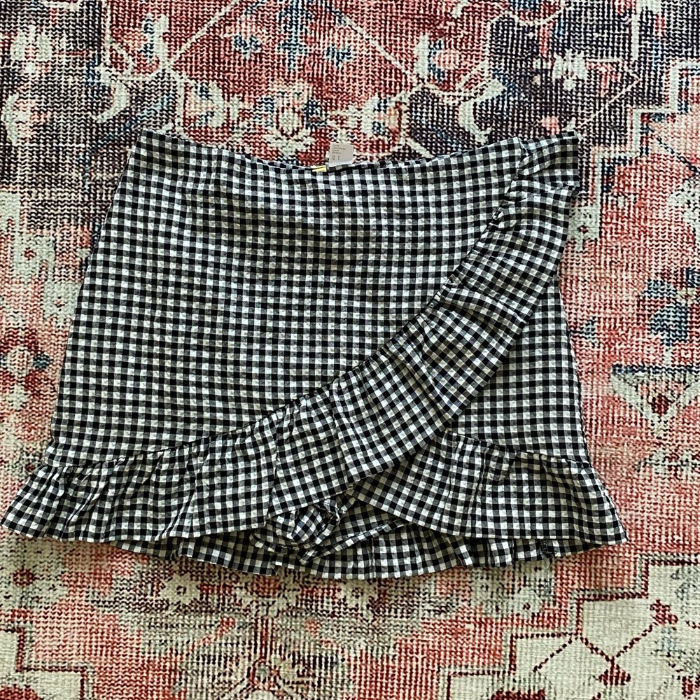 Navy Gingham Skort